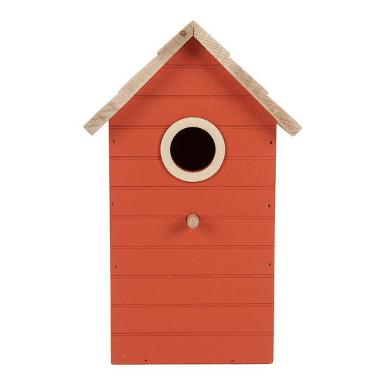 Clayre & Eef | Vogelhuis Rood Bruin 15x10x22 cm | 6H2442