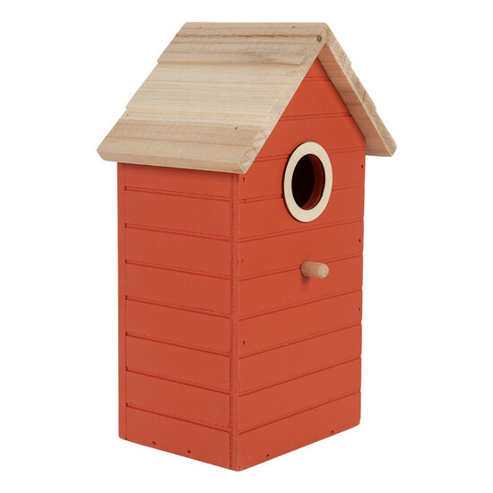 Clayre & Eef | Vogelhuis Rood Bruin 15x10x22 cm | 6H2442