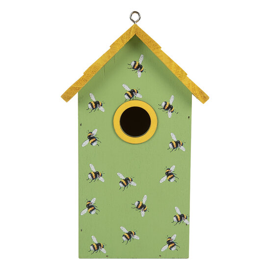 Clayre & Eef | Vogelhuis Groen Geel 15x10x22 cm | 6H2443