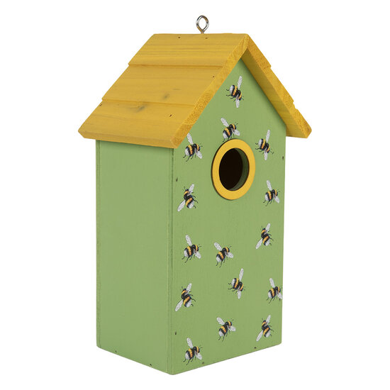 Clayre & Eef | Vogelhuis Groen Geel 15x10x22 cm | 6H2443