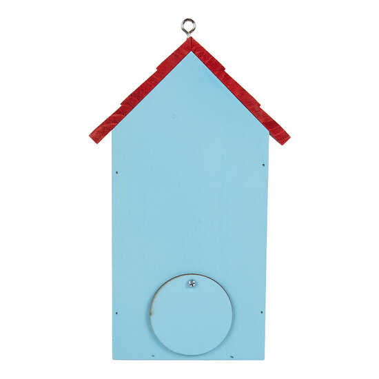 Clayre & Eef | Vogelhuis Blauw Rood 15x10x22 cm | 6H2447