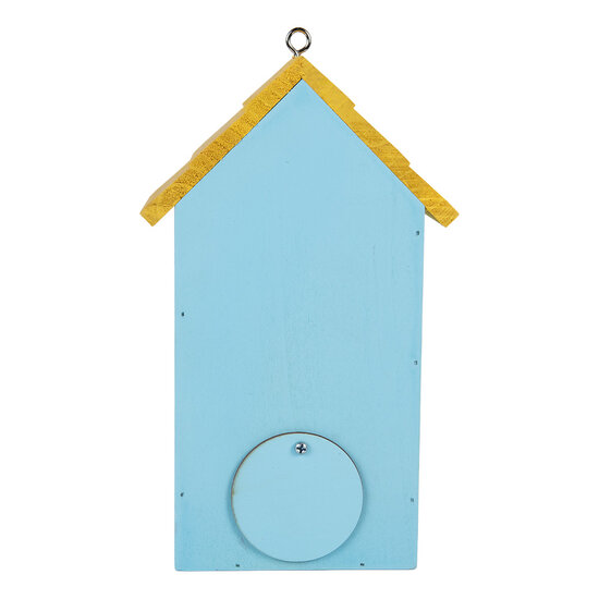 Clayre & Eef | Vogelhuis Blauw Geel 15x10x22 cm | 6H2448