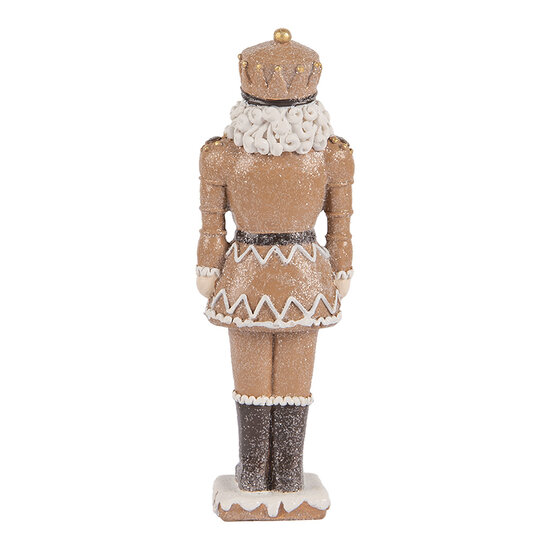 Clayre &amp; Eef   | Kerstdecoratie Notenkraker Bruin Wit 6x5x18 cm | 6PR5532