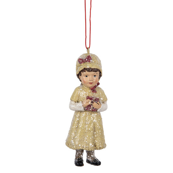 Clayre & Eef | Decoratie hanger Kind Groen 4x4x11 cm | 6PR5709