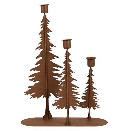 Clayre & Eef | Kandelaar Bruin 25x9x33 cm | 6Y5936