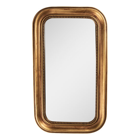 Clayre & Eef | Wandspiegel Goudkleurig 21x2x36 cm | 62S312