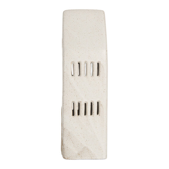 Clayre & Eef | Decoratie Huisje met LED Beige 9x7x24 cm | 6CE2175L