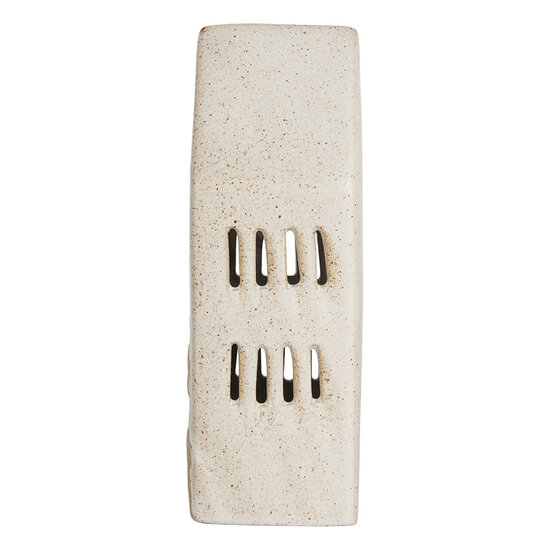 Clayre & Eef | Decoratie Huisje met LED Beige 7x6x19 cm | 6CE2175M