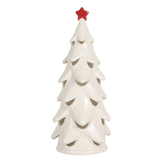 Clayre & Eef | Decoratie Kertboom met LED Wit Rood ø 11x25 cm | 6CE2178M