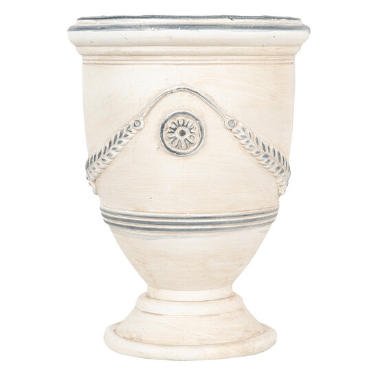 Clayre & Eef | Bloempot Binnen Beige Grijs ø 23x31 cm | 6MG0121