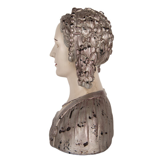 Clayre & Eef | Decoratie Buste Vrouw Beige Bruin 27x15x30 cm | 6PR5548