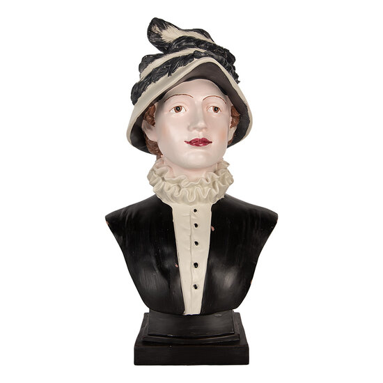 Clayre & Eef | Decoratie Buste Vrouw Beige Bruin 27x21x48 cm | 6PR5549