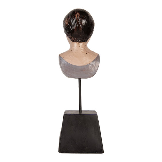 Clayre & Eef | Decoratie Buste Vrouw Beige Bruin 11x11x34 cm | 6PR5564