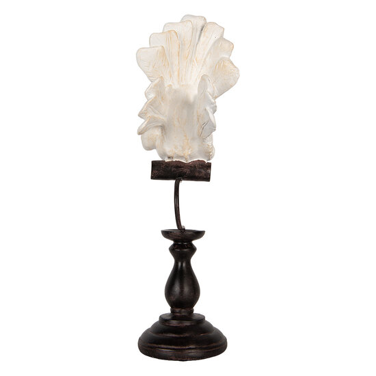 Clayre & Eef | Decoratie Vogel Wit Bruin 15x11x36 cm | 6PR5586