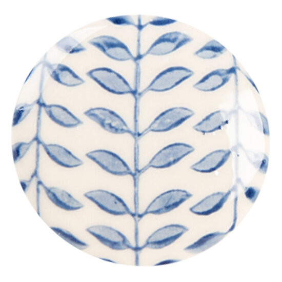 Clayre & Eef | Deurknop Beige Blauw ø 4x3 cm / S3 cm | 66268