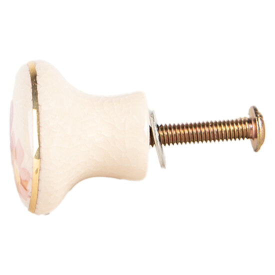 Clayre & Eef | Deurknop Beige Roze ø 3x3 cm / S3 cm | 66277