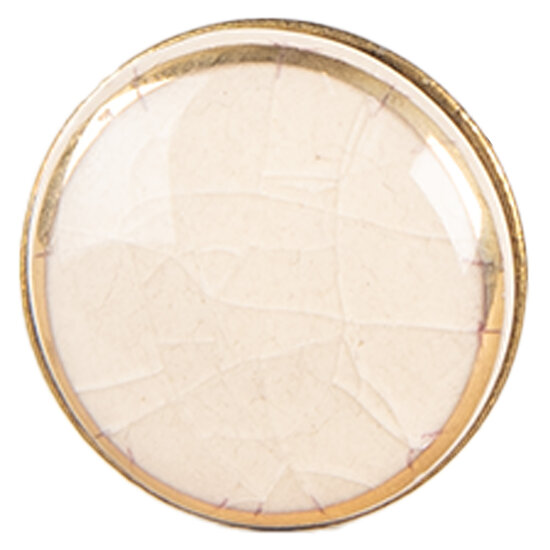 Clayre & Eef | Deurknop Beige Goudkleurig ø 3x3 cm / S3 cm | 66281W