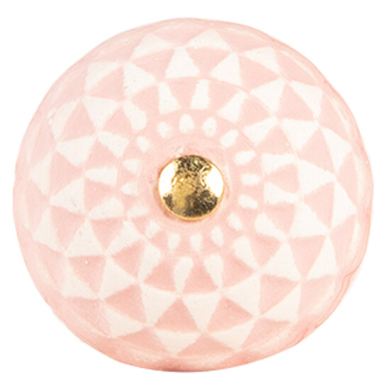 Clayre & Eef | Deurknop Roze Beige ø 4x3 cm / S3 cm | 66282