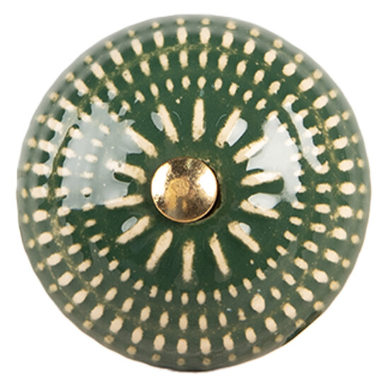 Clayre & Eef | Deurknop Groen Beige ø 4x3 cm / S3 cm | 66283