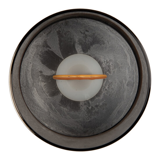 Clayre & Eef | Waxinelichthouder met LED Bruin ø 8x10 cm / 3xAAA | 6CA0007