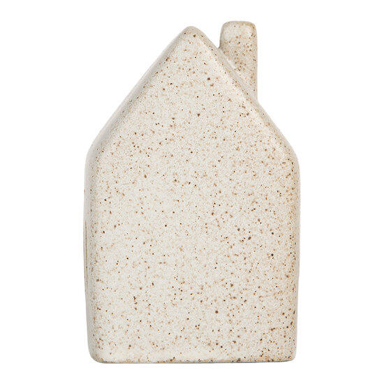 Clayre & Eef | Decoratie Huisje met LED Beige 6x5x10 cm | 6CE2175S