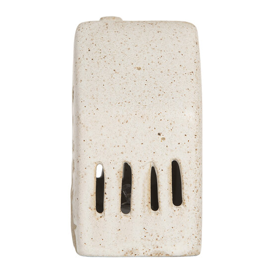 Clayre & Eef | Decoratie Huisje met LED Beige 6x5x10 cm | 6CE2175S