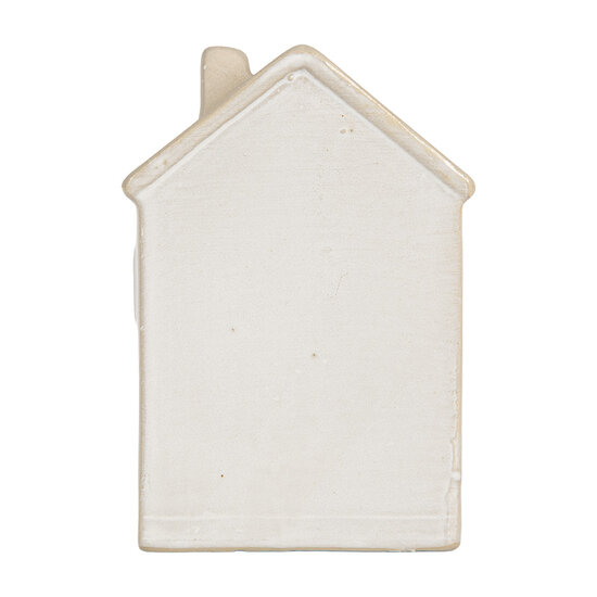 Clayre & Eef | Decoratie Huisje met LED Wit Beige 8x5x12 cm | 6CE2182