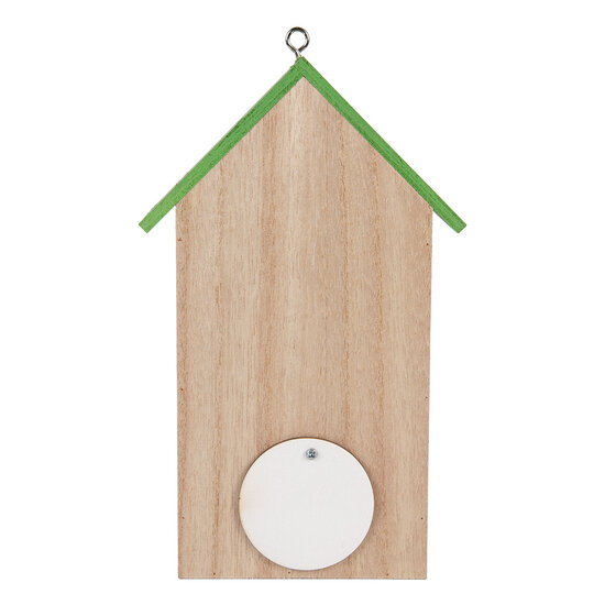Clayre & Eef | Vogelhuis Wit Groen 14x10x23 cm | 6H2453