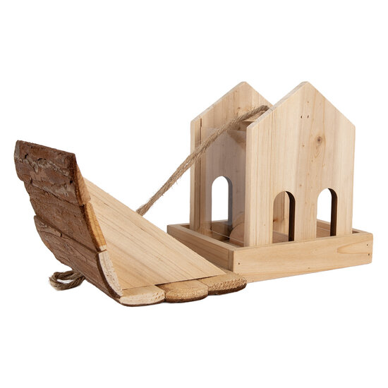 Clayre & Eef | Vogelvoederhuisje Bruin 19x18x19 cm | 6H2454