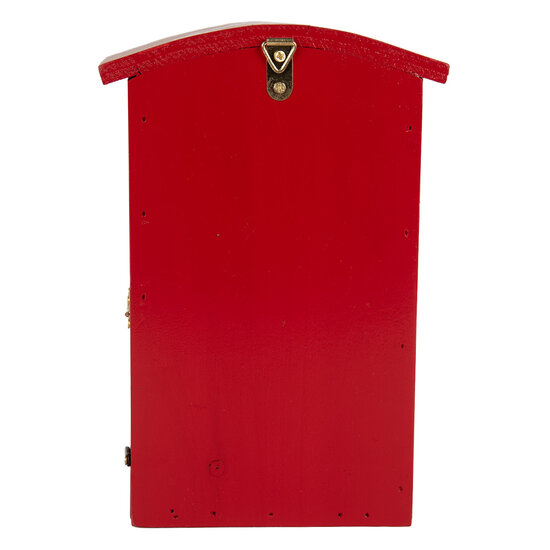 Clayre & Eef | Vogelhuis Rood Wit 14x12x21 cm | 6H2457