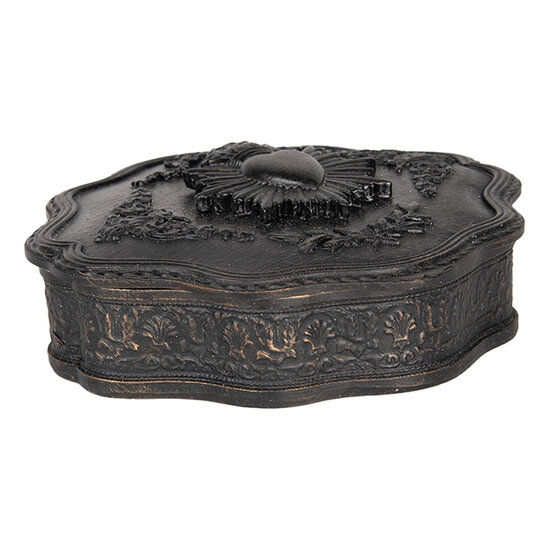 Clayre & Eef | Sieradendoos Zwart 12x11x4 cm | 6PR5294