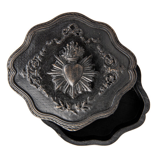 Clayre & Eef | Sieradendoos Zwart 12x11x4 cm | 6PR5294