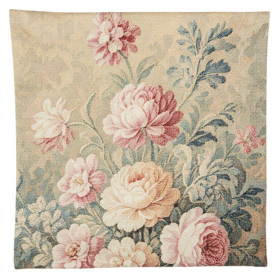 Clayre & Eef | Kussenhoes Beige Roze 45x45 cm | CPA23
