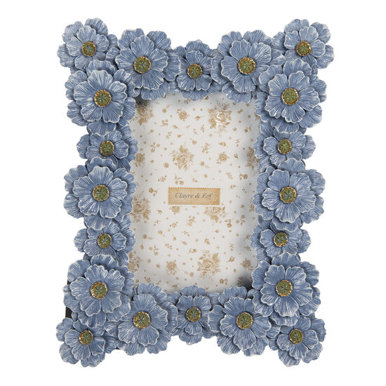 Clayre &amp; Eef   | Fotolijst Blauw Groen 19x3x25 cm / 10x15 cm | 2F1366S