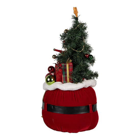 Clayre &amp; Eef   | Decoratie Kertboom met LED Rood &oslash; 30x70 cm / 3xAA | 50829