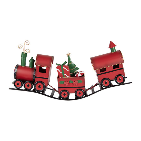 Clayre &amp; Eef   | Decoratie Trein Rood 63x13x31 cm | 5Y1294