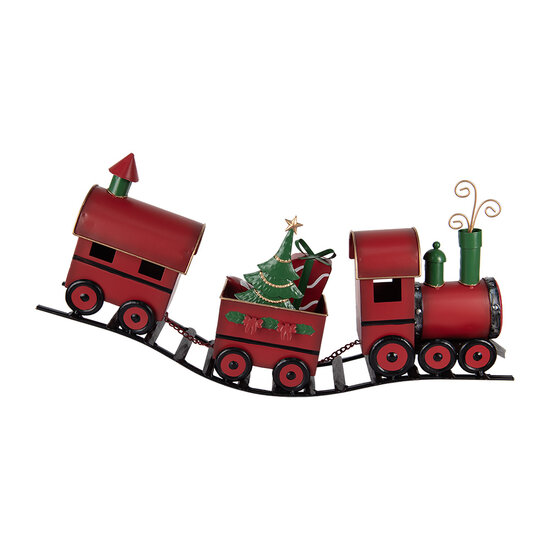 Clayre &amp; Eef   | Decoratie Trein Rood 63x13x31 cm | 5Y1294