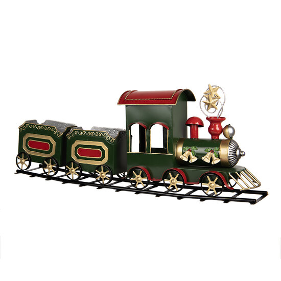 Clayre &amp; Eef   | Decoratie Trein Groen 77x15x31 cm | 5Y1309