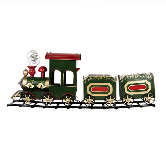 Clayre &amp; Eef   | Decoratie Trein Groen 77x15x31 cm | 5Y1309
