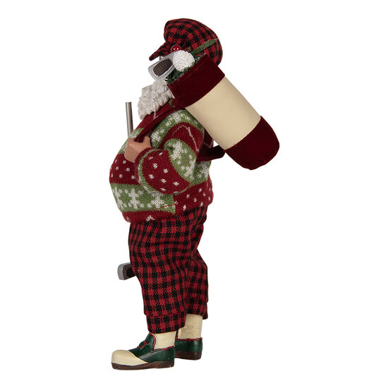 Clayre &amp; Eef   | Kerstdecoratie Kerstman Rood 16x11x28 cm | 66323