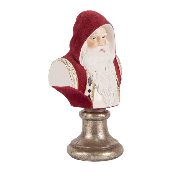 Clayre &amp; Eef   | Kerstdecoratie Kerstman Rood Wit 10x9x19 cm | 6PR5538