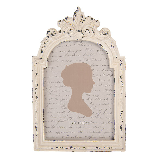 Clayre &amp; Eef   | Fotolijst Wit 16x2x25 cm / 13x18 cm | 2F1244