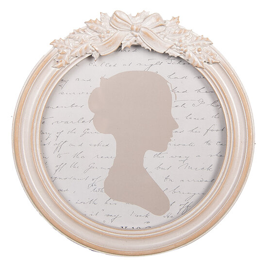 Clayre & Eef | Fotolijst Beige 15x2x16 cm / ø 13 cm | 2F1316