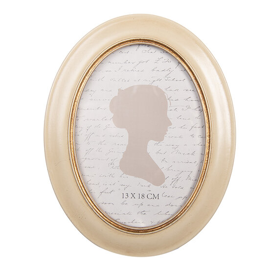 Clayre &amp; Eef   | Fotolijst Beige Goudkleurig 18x2x23 cm / 13x18 cm | 2F1321