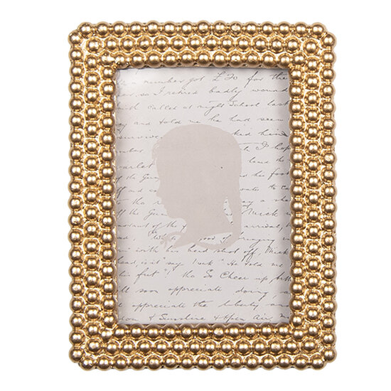 Clayre &amp; Eef   | Fotolijst Goudkleurig 9x2x11 cm / 6x9 cm | 2F1329