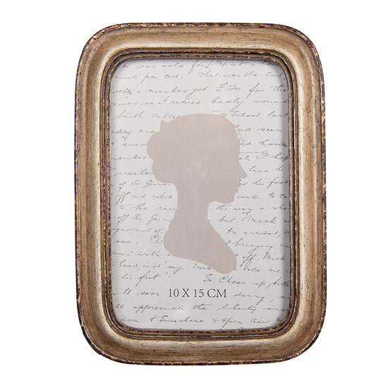 Clayre &amp; Eef   | Fotolijst Beige Bruin 14x2x19 cm / 10x15 cm | 2F1335