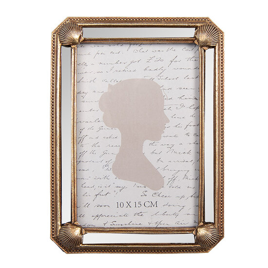 Clayre &amp; Eef   | Fotolijst Goudkleurig 13x2x18 cm / 10x15 cm | 2F1342