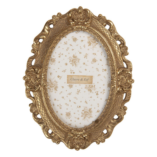 Clayre & Eef | Fotolijst Goudkleurig 16x2x21 cm / 10x15 cm | 2F1348S