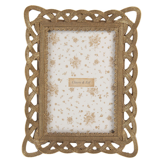Clayre & Eef | Fotolijst Goudkleurig 16x3x20 cm / 10x15 cm | 2F1350S