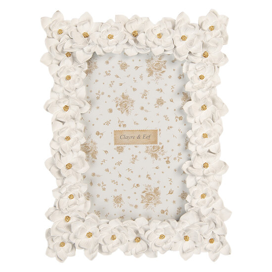 Clayre & Eef | Fotolijst Wit Goudkleurig 15x2x21 cm / 10x15 cm | 2F1360S